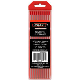 Longevity 2 Thoriated Red Tungsten 3/32 x 7 Tig Tungsten 10 Pc. Consumables 405557981721