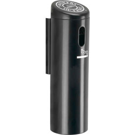 Smokers' Outpost® Wall Mounted Ashtray with Swivel Lock Black 712101