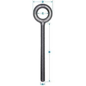 Ken Forging K2003-3 - Carbon Eyebolt - Plain Pattern - 3/8-16 - 3