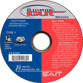 United Abrasives - Sait 22230 Cut Off Wheel Type 1 Ultimate Cut 4-1/2