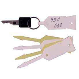 John Dow Plastic Key Tags White - 1000 Tags/Pack - 086W 086W