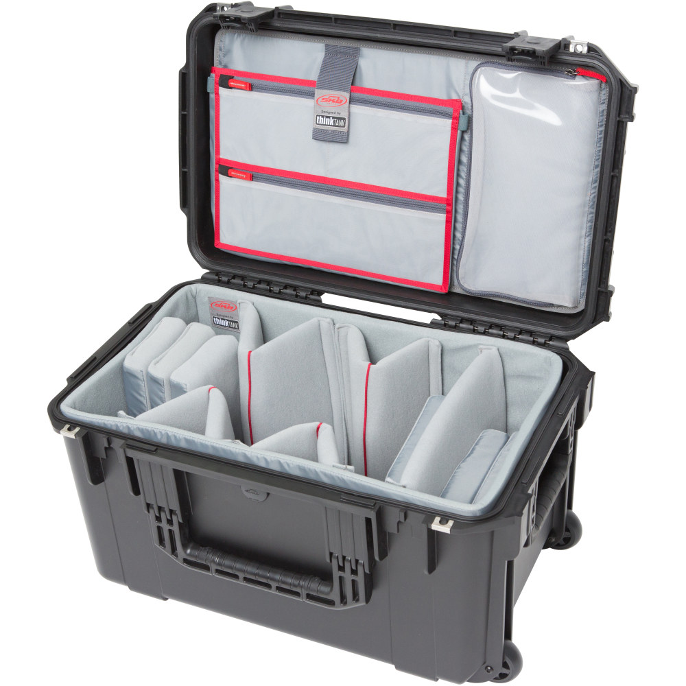 SKB Cases iSeries Protective Electronics Case With Deep Padded Dividers And Lid Organizer, 22in x 13in x 11-3/4in, Black MPN:3I-2213-12DL