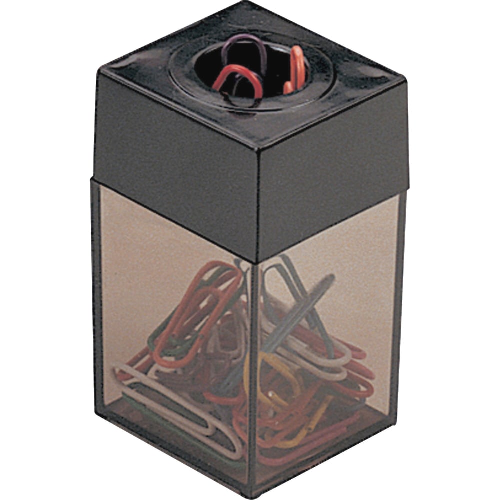 OIC Magnetic Clip Dispenser, Small, 100 Clip Capacity, Black/Smoke (Min Order Qty 14) MPN:93690