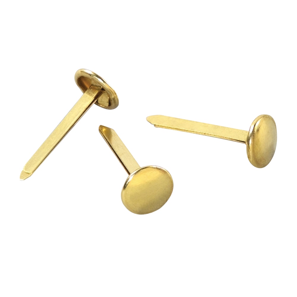 ACCO Round-Head Solid Brass Fasteners, No. 4R, 1in, Box Of 100 (Min Order Qty 5) MPN:A7071504