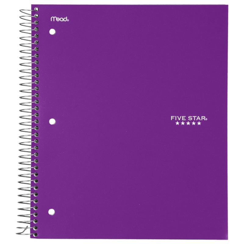 Five Star Wirebound Notebook Plus Study App, 1 Subject, College Ruled, 8 1/2in x 11in (Min Order Qty 5) MPN:06210