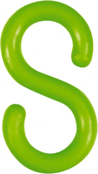 Pedestrian Barrier S-Hook: Plastic, Green, Use with Plastic Chain MPN:PSH2G
