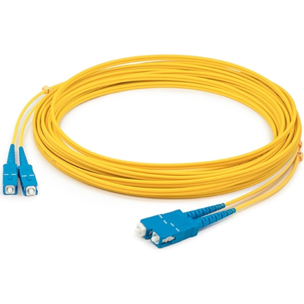 AddOn 6m SC (Male) to SC (Male) Yellow OS2 Duplex Fiber OFNR (Riser-Rated) Patch Cable - 100% compatible and guaranteed to work (Min Order Qty 4) MPN:ADD-SC-SC-6M9SMF