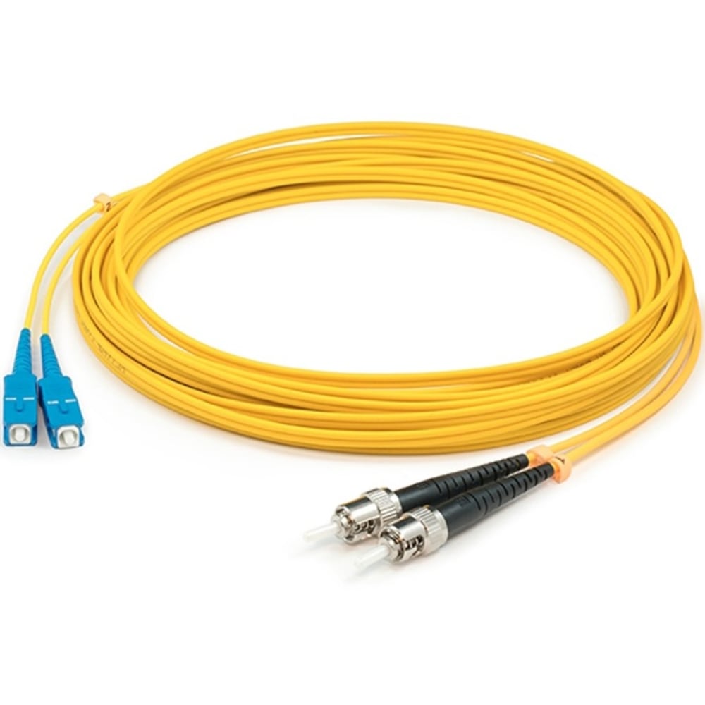 AddOn 9m SC (Male) to ST (Male) Yellow OS2 Duplex Fiber OFNR (Riser-Rated) Patch Cable - 100% compatible and guaranteed to work (Min Order Qty 3) MPN:ADD-ST-SC-9M9SMF
