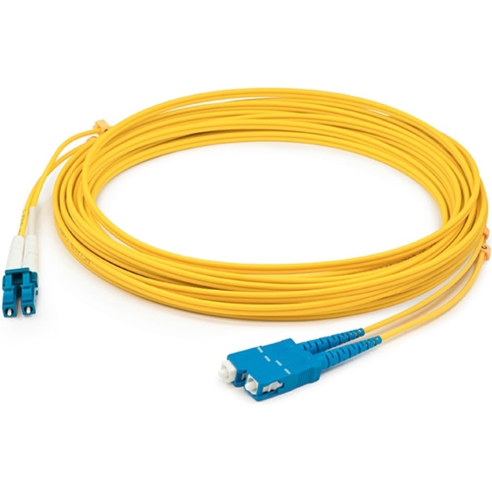 AddOn 9m LC (Male) to USC (Male) Yellow OS2 Duplex Fiber OFNR (Riser-Rated) Patch Cable - 100% compatible and guaranteed to work (Min Order Qty 4) MPN:ADD-USC-LC-9M9SMF