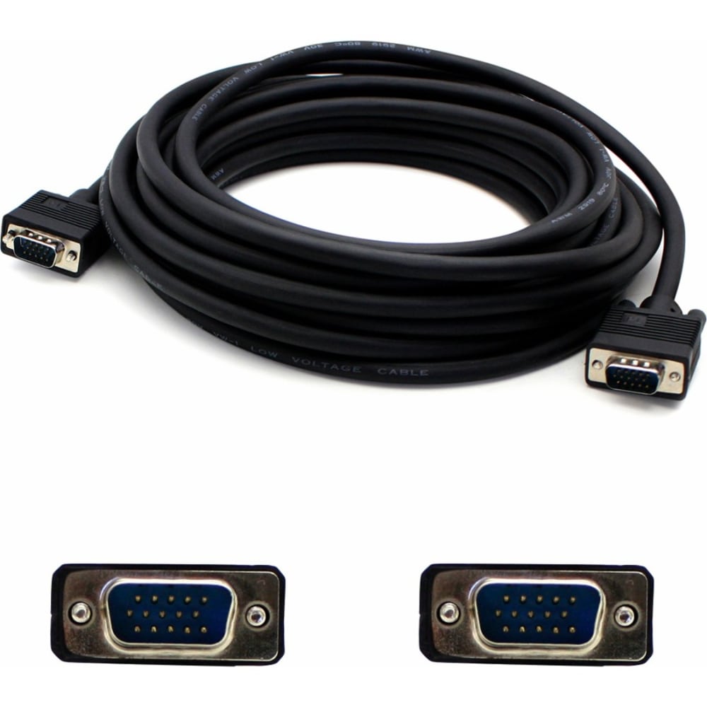 AddOn 15ft VGA Cable - VGA cable - HD-15 (VGA) (M) to HD-15 (VGA) (M) - 15 ft - black (Min Order Qty 4) MPN:VGAMM15