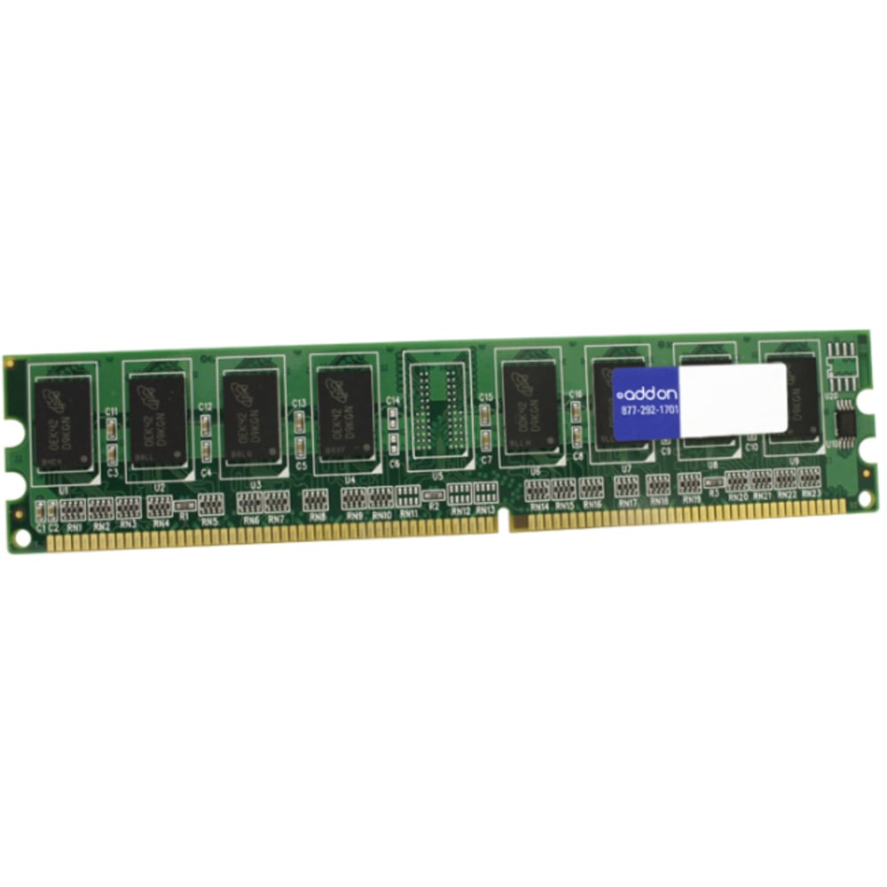 AddOn AA800D2N5/2G x1 JEDEC Standard 2GB DDR2-800MHz Unbuffered Dual Rank 1.8V 240-pin CL5 UDIMM - 100% compatible and guaranteed to work (Min Order Qty 3) MPN:AA800D2N5/2G