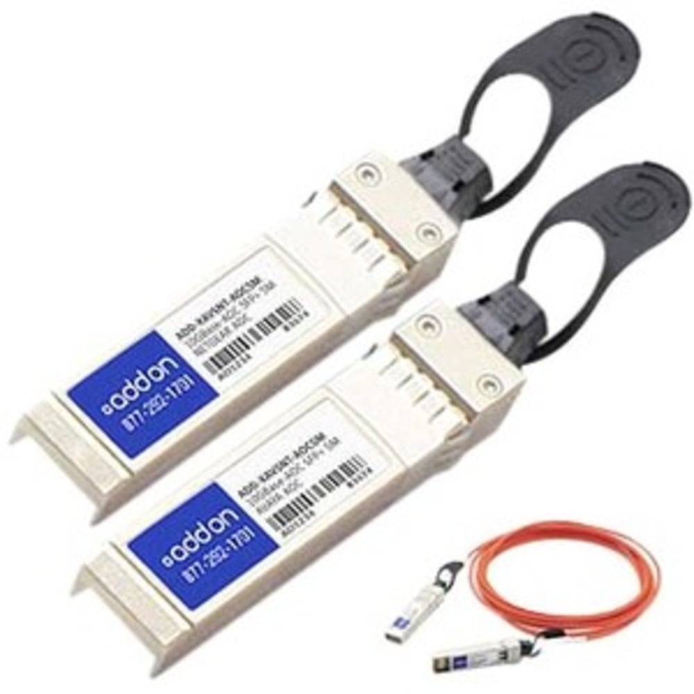 AddOn Avaya to Netgear Dual OEM Direct Attach - Network cable - SFP+ to SFP+ - 5 m - fiber optic - SFF-8431 - active MPN:ADD-XAVSNT-AOC5M