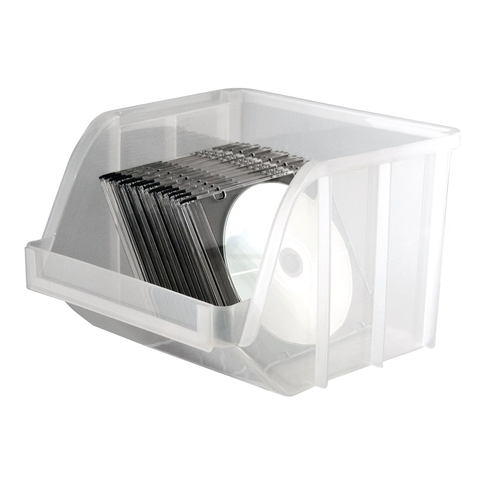 Office Depot Brand Mini Plastic Stacking Bin, Small Size, 6in x 8 3/4in x 9in, Clear (Min Order Qty 11) MPN:65443