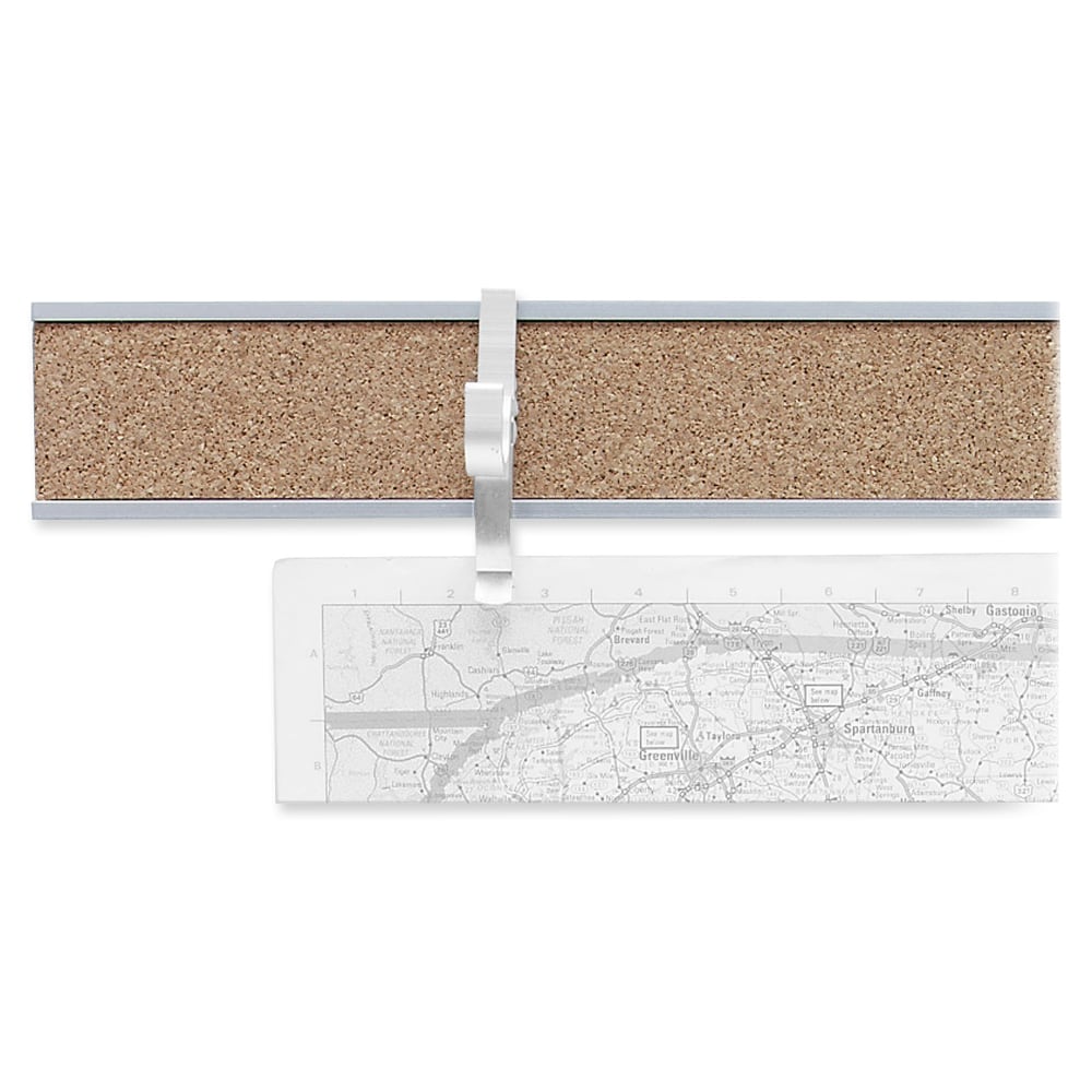 Advantus Cork Map Rails, 1in x 96in, Satin (Min Order Qty 3) MPN:2026