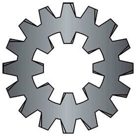 #6 Combination Internal/External Tooth Lock Washer - Steel - Zinc - Pkg of 100 BHA66