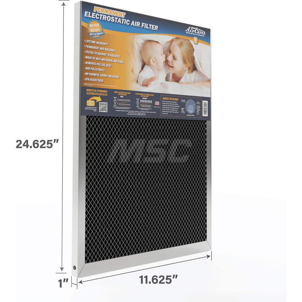 Pleated & Panel Air Filters, Filter Type: Permanent, Reusable Filter, Washable, Filter Efficiency: 94, Media Material: Anti-Microbial Woven Polypropylene MPN:ES12251