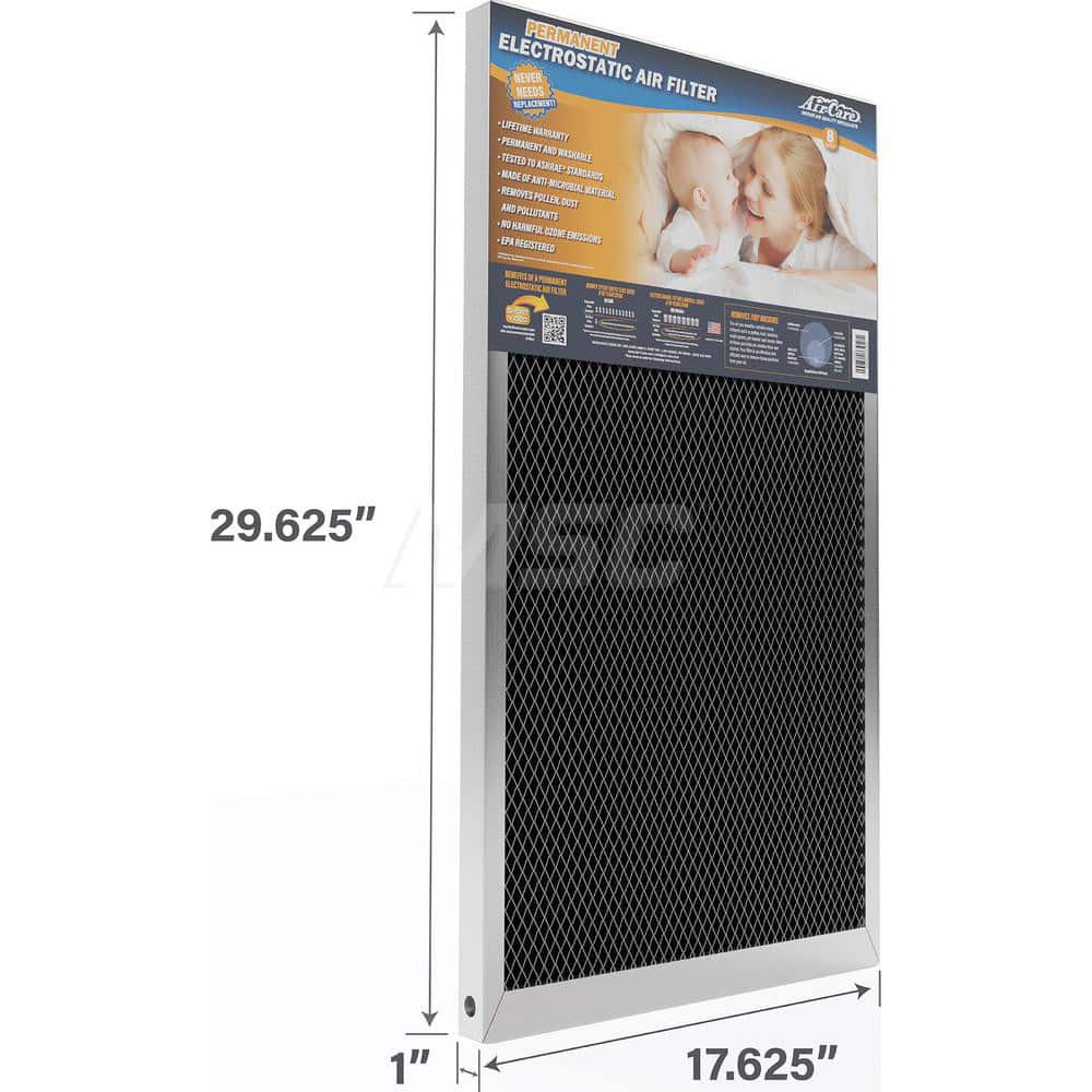 Pleated & Panel Air Filters, Filter Type: Permanent, Reusable Filter, Washable, Filter Efficiency: 94, Media Material: Anti-Microbial Woven Polypropylene MPN:ES18301