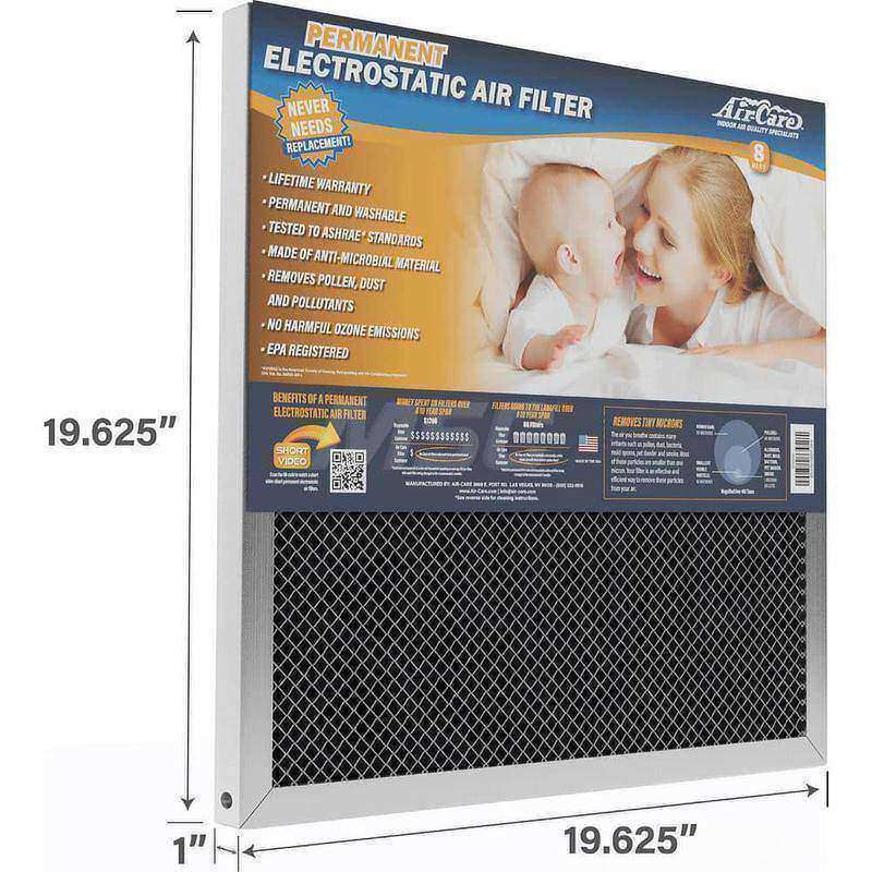Pleated & Panel Air Filters, Filter Type: Permanent, Reusable Filter, Washable, Filter Efficiency: 94, Media Material: Anti-Microbial Woven Polypropylene MPN:ES20201