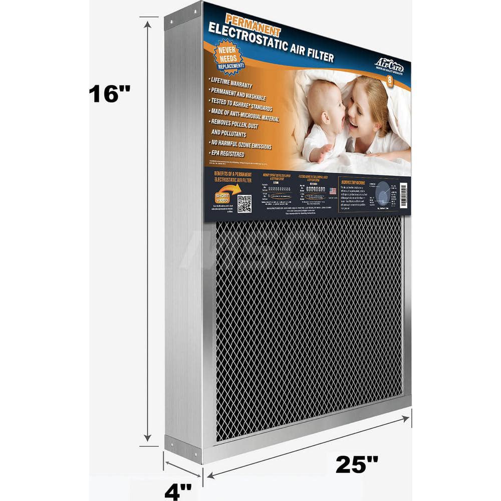 Pleated & Panel Air Filters, Filter Type: Permanent, Reusable Filter, Washable, Filter Efficiency: 94, Media Material: Anti-Microbial Woven Polypropylene MPN:ESS16254