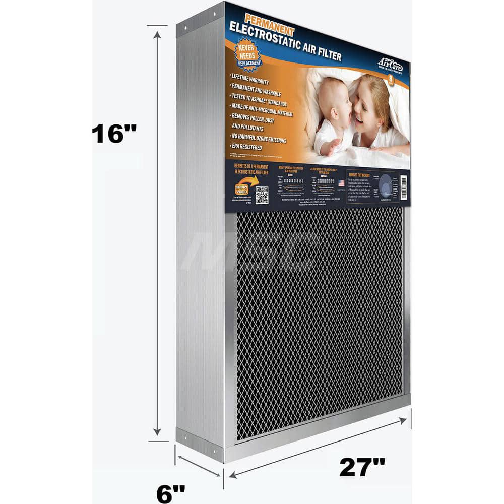 Pleated & Panel Air Filters, Filter Type: Permanent, Reusable Filter, Washable, Filter Efficiency: 94, Media Material: Anti-Microbial Woven Polypropylene MPN:ESS16276