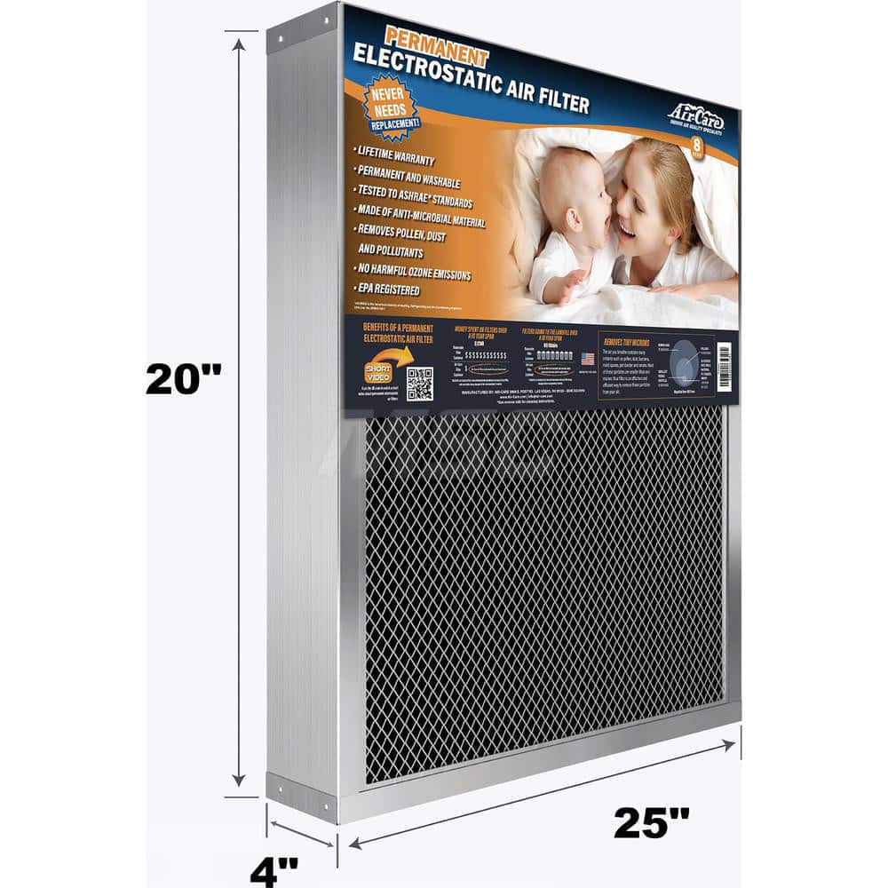 Pleated & Panel Air Filters, Filter Type: Permanent, Reusable Filter, Washable, Filter Efficiency: 94, Media Material: Anti-Microbial Woven Polypropylene MPN:ESS20254