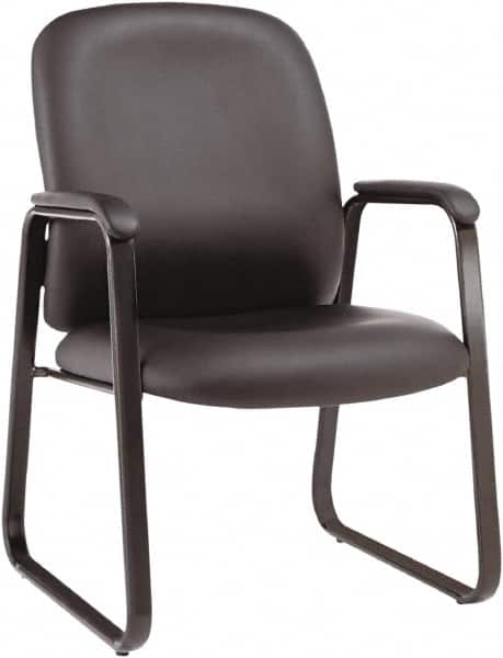 Black Leather Guest Chair MPN:ALEGE43LS10B