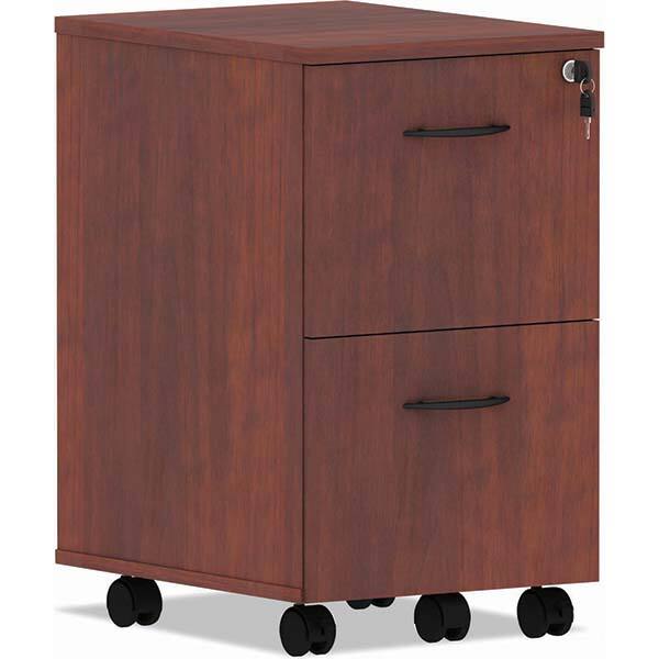 Vertical File Cabinet: 2 Drawers, Woodgrain Laminate, Medium Cherry MPN:ALEVA582816MC