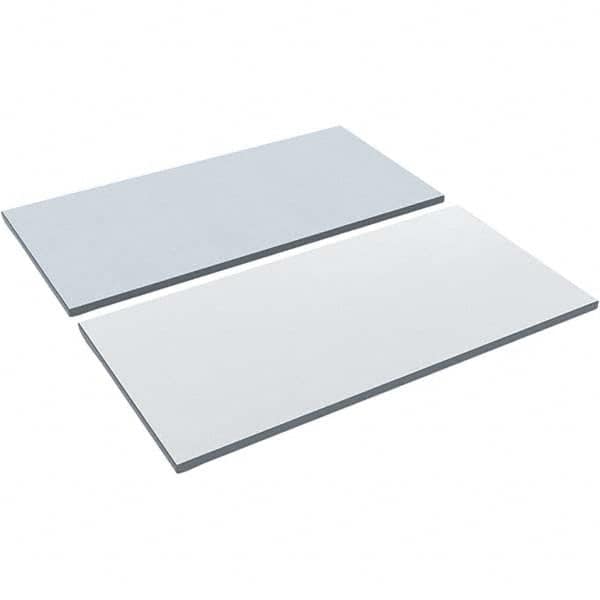 Reversible Laminate Table Top, Rectangular, 59 1/2w X 23 5/8d, White/gray MPN:ALETT6024WG
