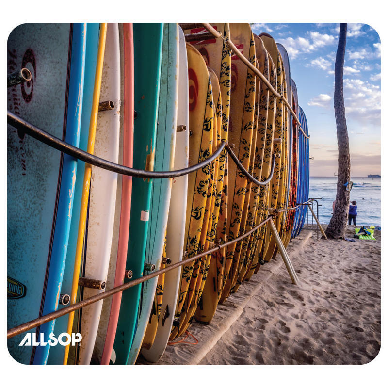 Allsop Naturesmart Mouse Pad, 8in x 8-3/4in, Surfboards (Min Order Qty 7) MPN:32413