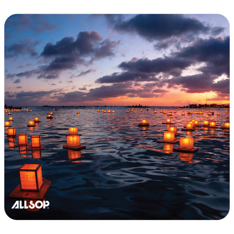 Allsop Naturesmart Mouse Pad, 8in x 8-3/4in, Lanterns (Min Order Qty 7) MPN:32414