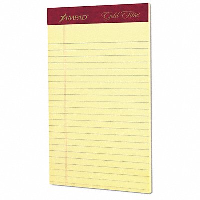 Perforated Legal Pad 8 X5 Canary PK12 MPN:20-004