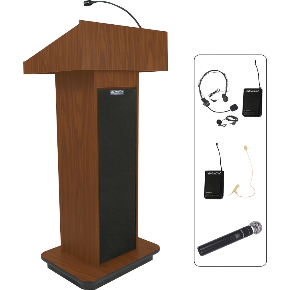AmpliVox SW505 - Lectern - rectangular - mahogany MPN:SW505-MH