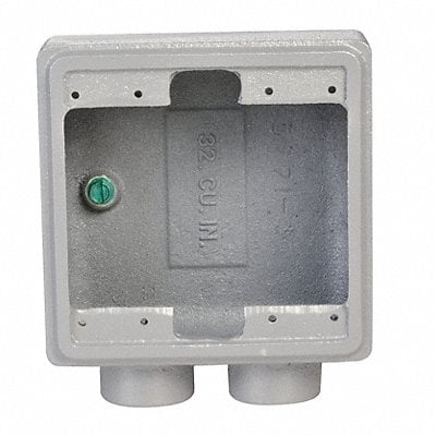 Weatherproof Box 2Gang 3/4 Hub MPN:FSS-2-75-A