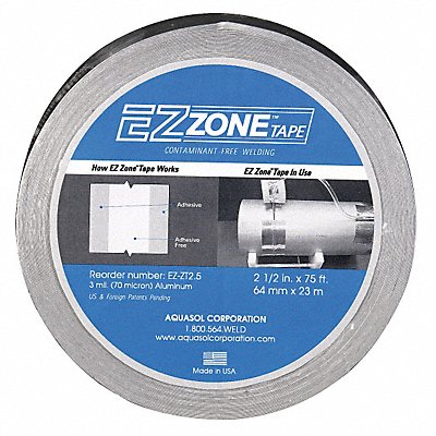 Aluminum Tape 2.5 in W 75 ft L Silver MPN:EZ-ZT 2.5