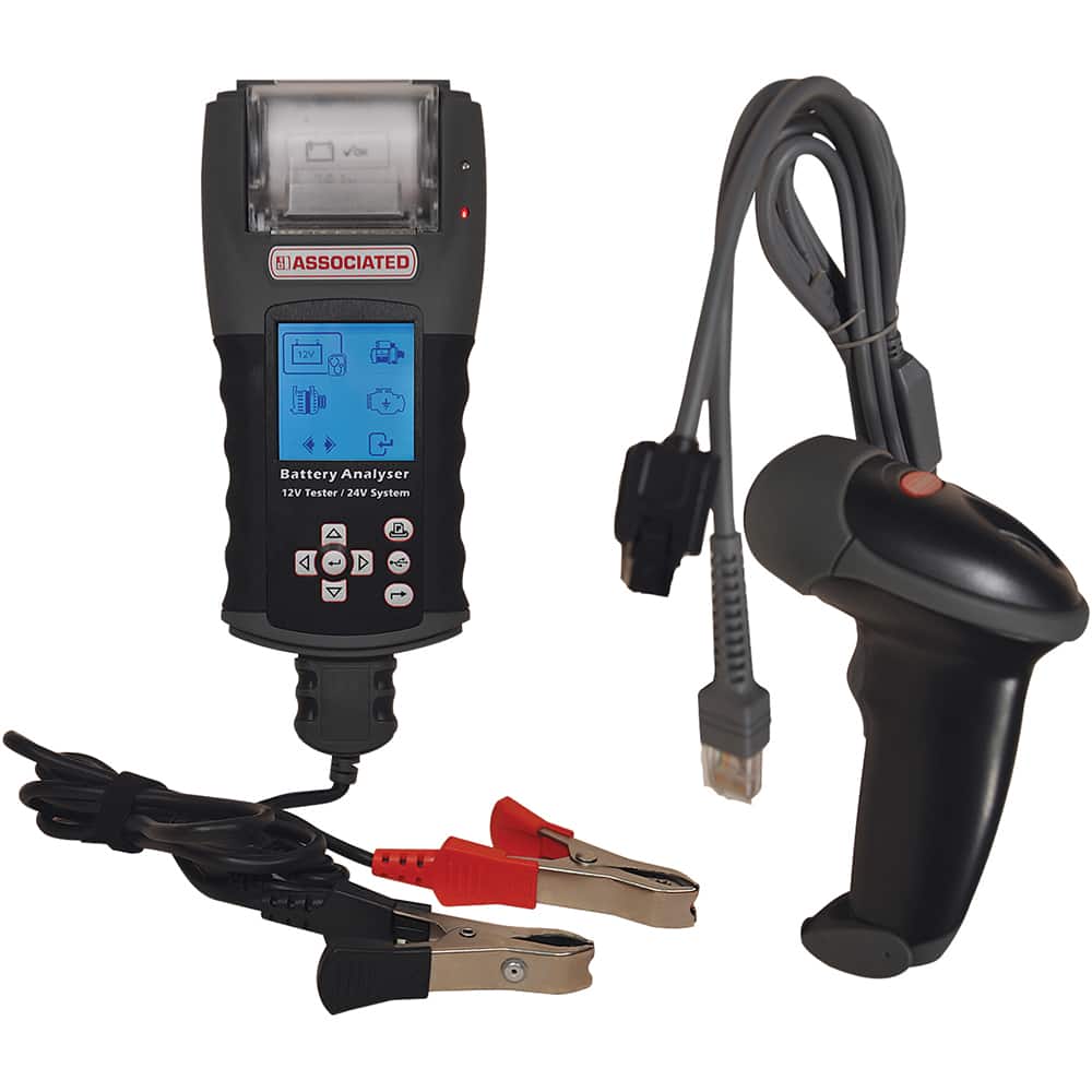 Automotive Battery Testers, Battery Configuration: One Battery (6V or 12V) , Voltage: 12 to 24 V dc , Cable Length: 60, 5  MPN:12-2415