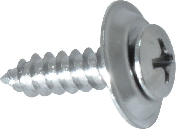 Sheet Metal Screw: #10, Sems Oval Head, Phillips MPN:3466