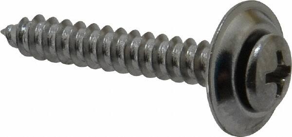 Sheet Metal Screw: #10, Sems Oval Head, Phillips MPN:3468