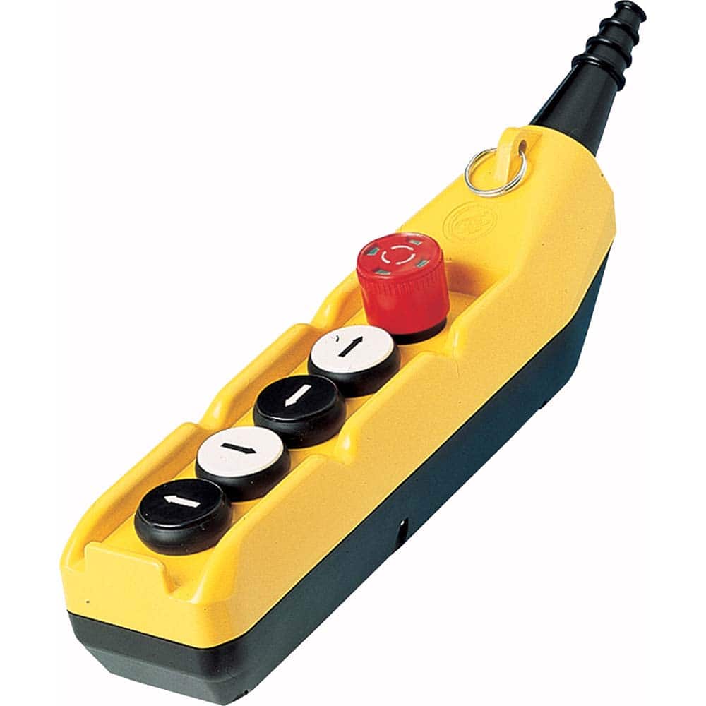 Pushbutton Switch Accessories, Switch Accessory Type: Pushbutton Operator, Emergency Stop , For Use With: Hoists, Cranes , Pushbutton Type: Flush  MPN:PL05-E