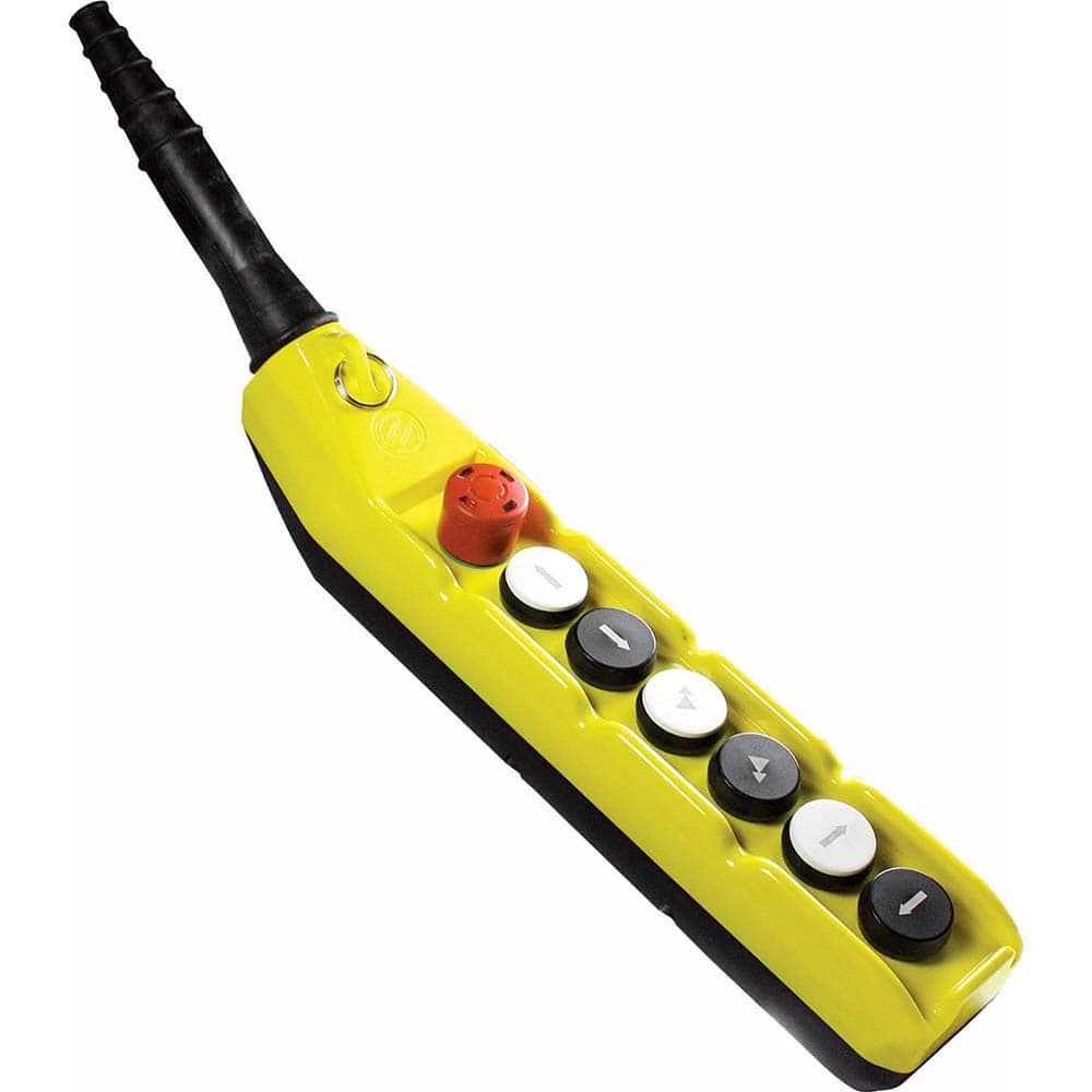 Pushbutton Switch Accessories, Switch Accessory Type: Pushbutton Operator, Emergency Stop , For Use With: Hoists, Cranes , Pushbutton Type: Flush  MPN:PL07-E