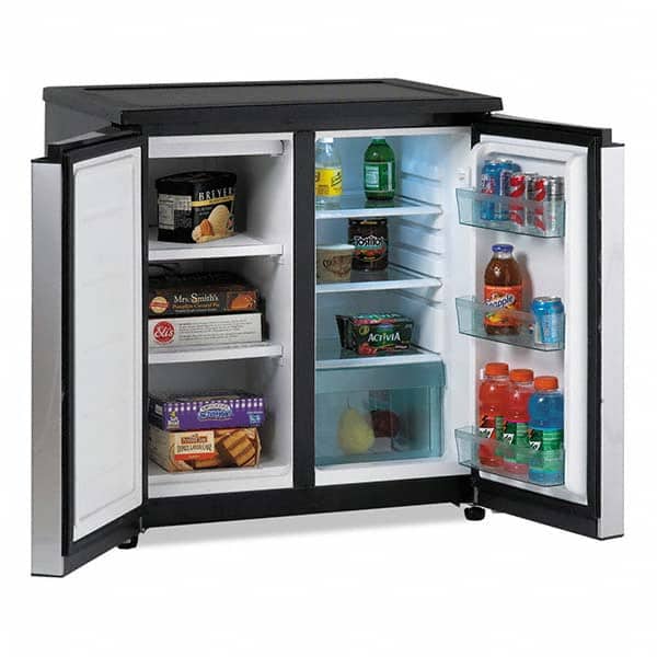 Refrigerators, Refrigerator Style: Counter-Height , Color: Black, Platinum , Refrigerator Capacity: 5.5 , Width (Inch): 31in , Door Style: Flip, Solid  MPN:AVARMS551SS
