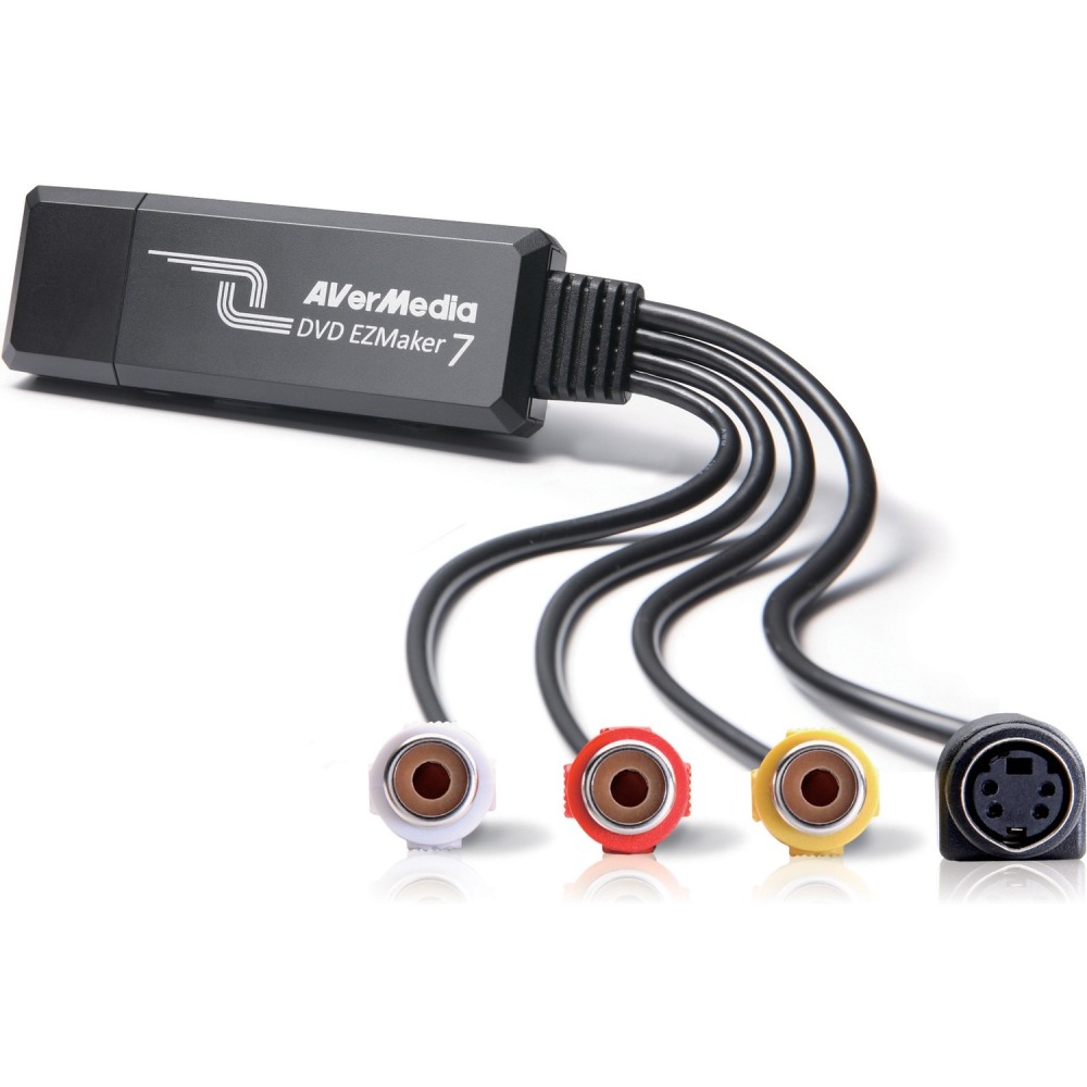 AVerMedia DVD EZMaker 7 Signal Converter - Functions: Signal Conversion, Video Editing - VHS, DV, DVD, VCD, H.264 - USB - PC - External (Min Order Qty 2) MPN:MTVDVDEZ7(C039)