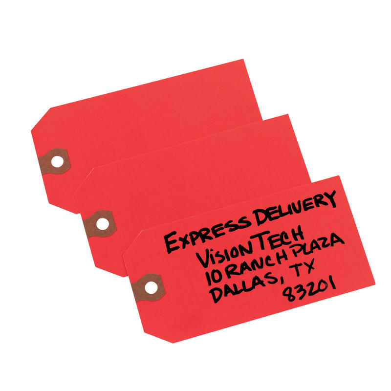 Avery Colored Shipping Tags - 4.75in Length x 2.37in Width - Rectangular - 1000 / Box - Red (Min Order Qty 2) MPN:12345