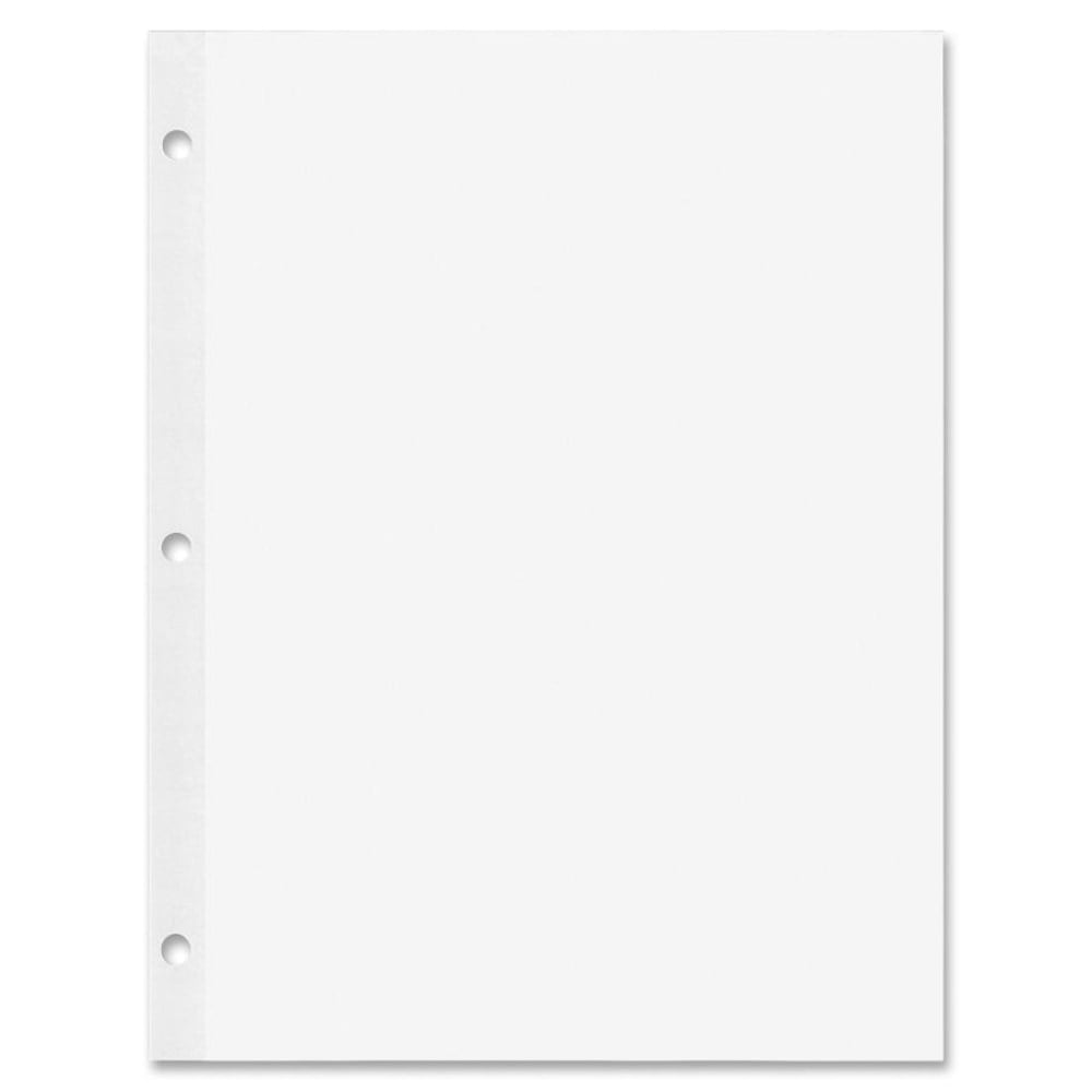 Rediform Heavyweight Reinforced Filler Paper - Letter - 100 Sheets - Plain - Stapled/Glued - 20 lb Basis Weight - Letter - 8 1/2in x 11in - White Paper - Heavyweight, Reinforced Edges, Punched - 100 / Pack (Min Order Qty 4) MPN:20121