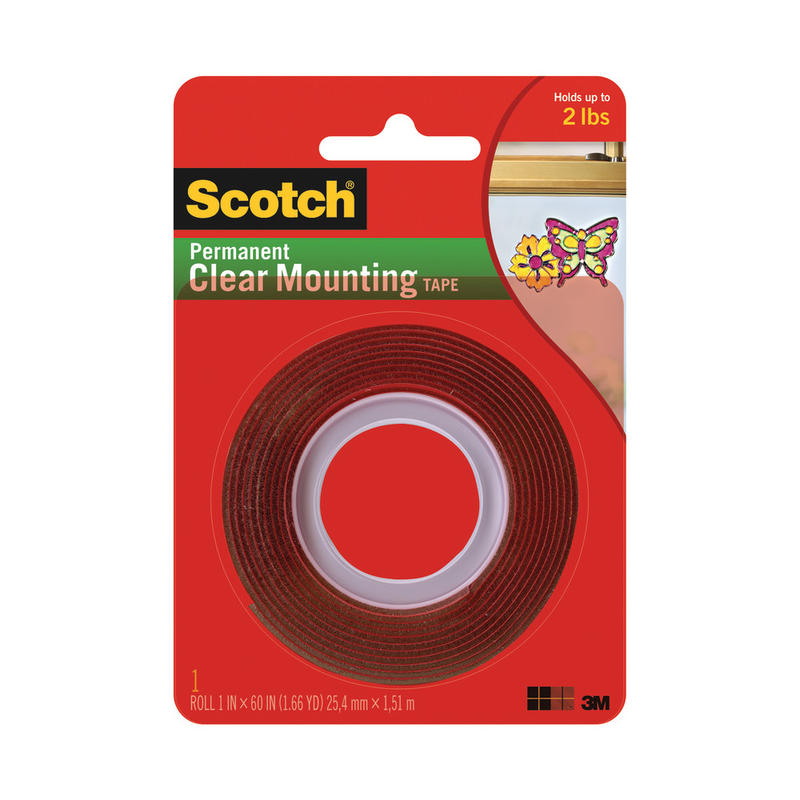 Scotch Permanent Double-Sided Tape, 1in x 60in (Min Order Qty 10) MPN:4010