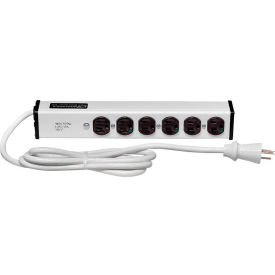 Wiremold Medical Grade Surge Protected Power Strip 6 Outlets 15A 3kA 15' Cord ULM6-15*