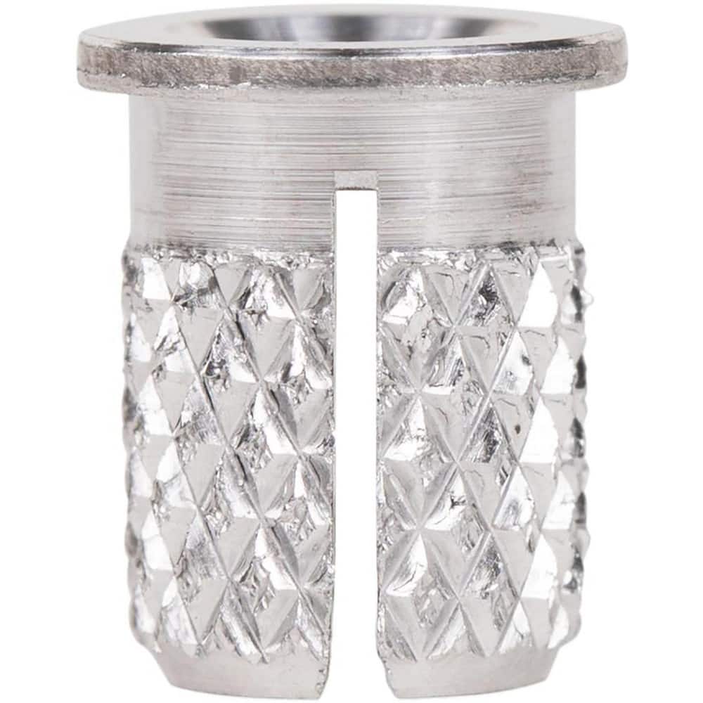 Press Fit Threaded Inserts, Product Type: Flanged , Material: Aluminum , Drill Size: 0.2500 , Finish: Uncoated , Thread Size: 10  MPN:260-3-AL