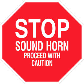Brady® 124507 Stop Sound Horn Proceed With Caution Sign Polystyrene 18