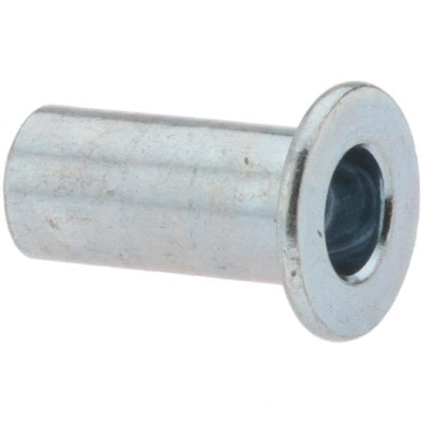 Rivet Nuts, Nut Type: Open End , Material: Steel , Minimum Grip: 0.01in , Maximum Grip: 0.08in , Finish: Cadmium-Plated  MPN:KP80175