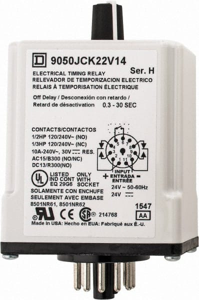 DPDT Time Delay Relay MPN:9050JCK22V14