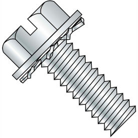 10-32X1/2  Slotted Hex Washer External Sems Machine Screw Fully Threaded Zinc Bake Pkg of 5000 1108ESW